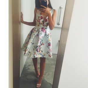 Chi Chi London Floral High-Low Dress